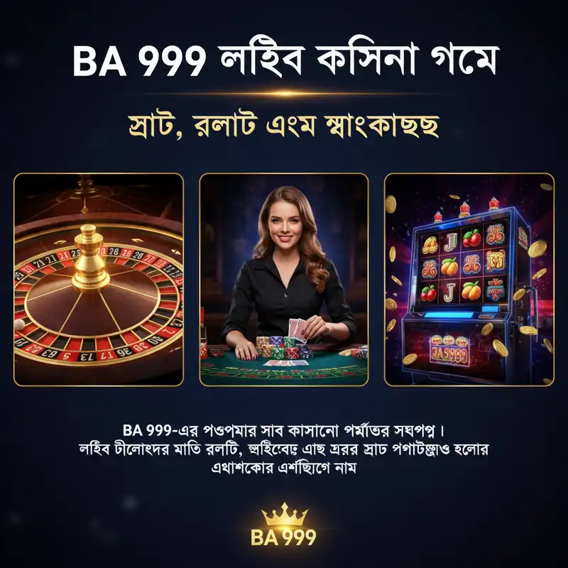 ba 999 লাইভ ক্যাসিনো গেমের প্রোমোশনাল ব্যানার